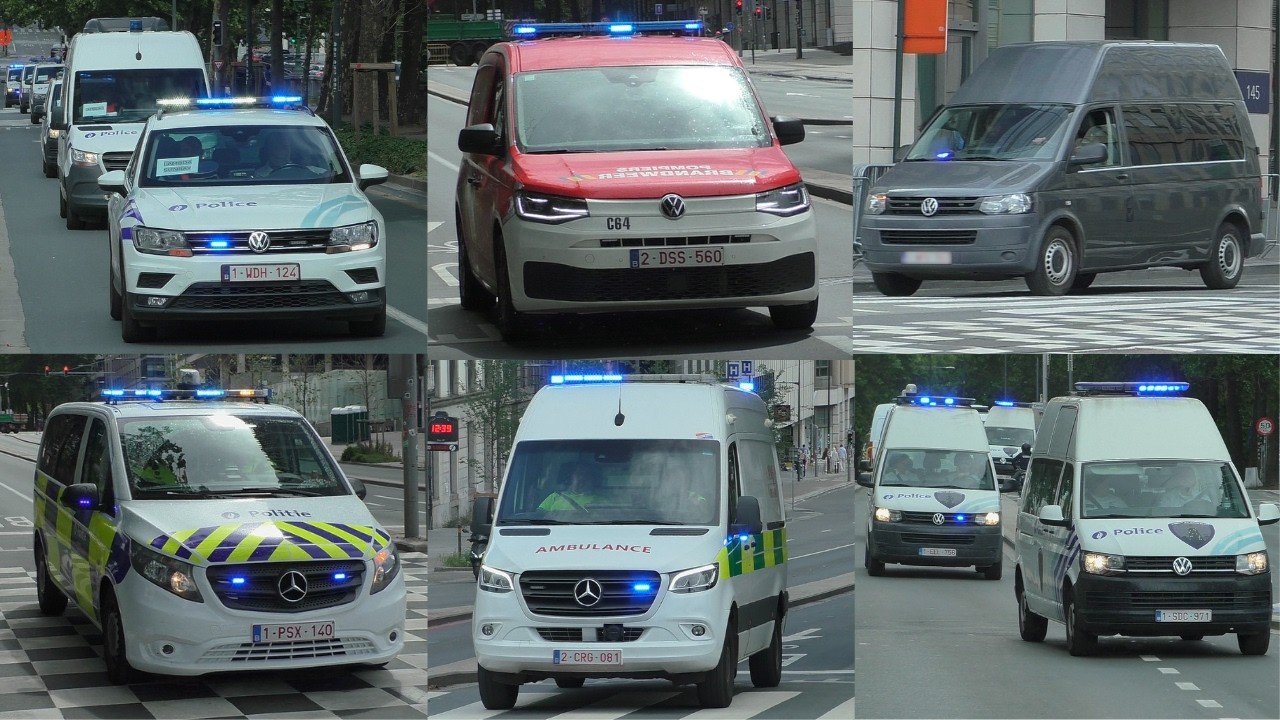 DSU, (Onopvallende) Politie, AMG Ambulance & meer met spoed in Brussel