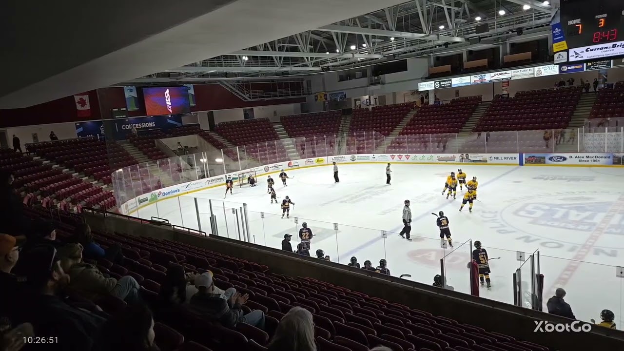 Feb 7 Game 1 #2: Loss 8 - 2 vs Yarmouth Mariners