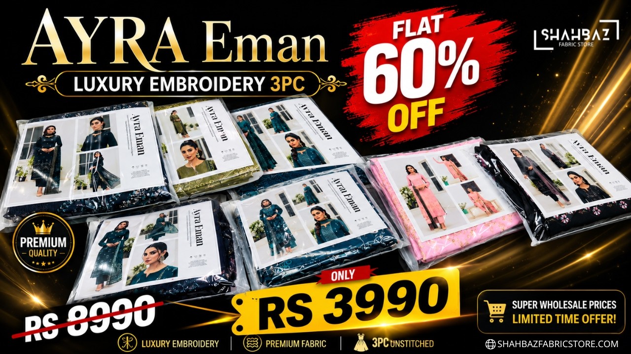 AYRA Eman Luxury Embroidery Vol 1 | Let’s Stock 2026 | Buy Online Original Stock 