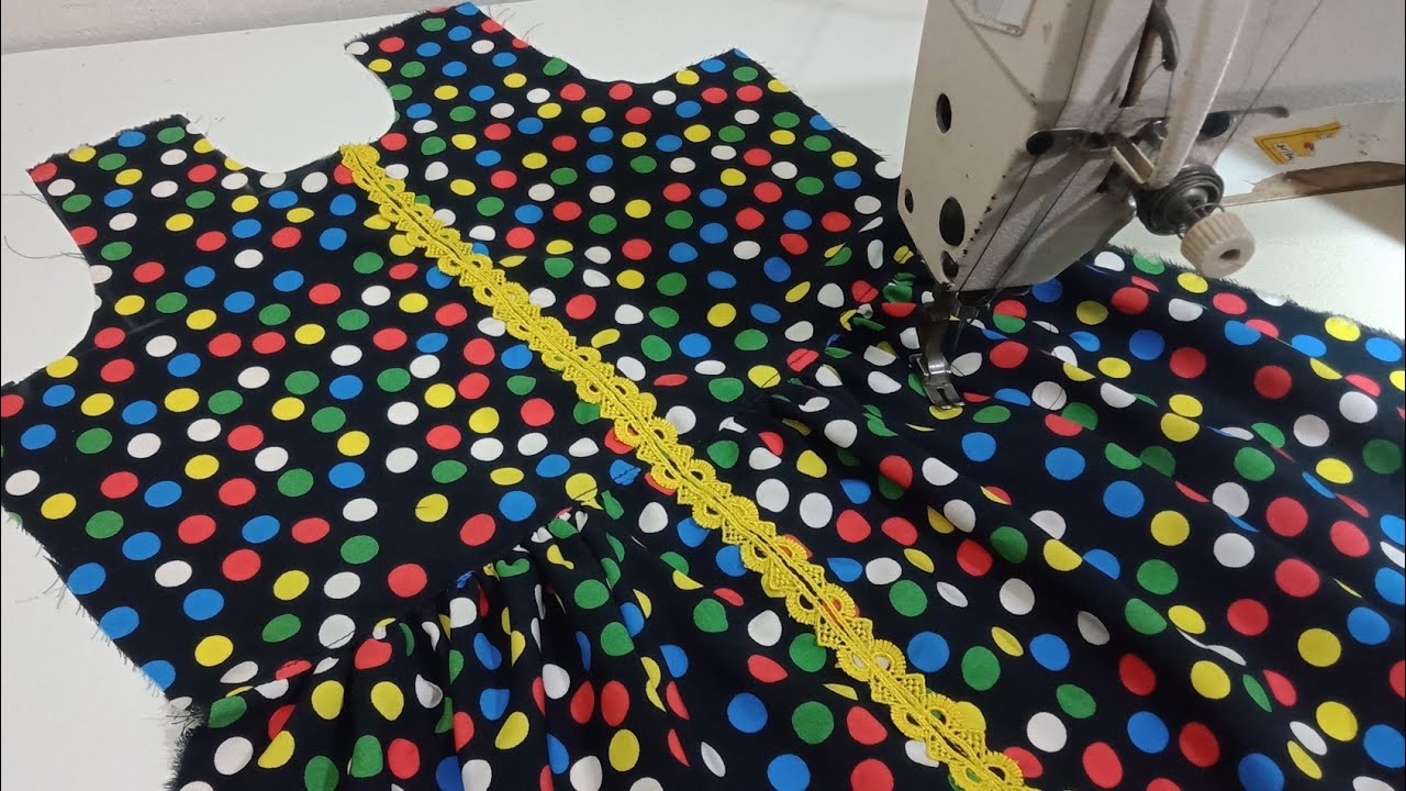 How to make open style frock for baby girl cutting and stitching| unique dress design 2024
