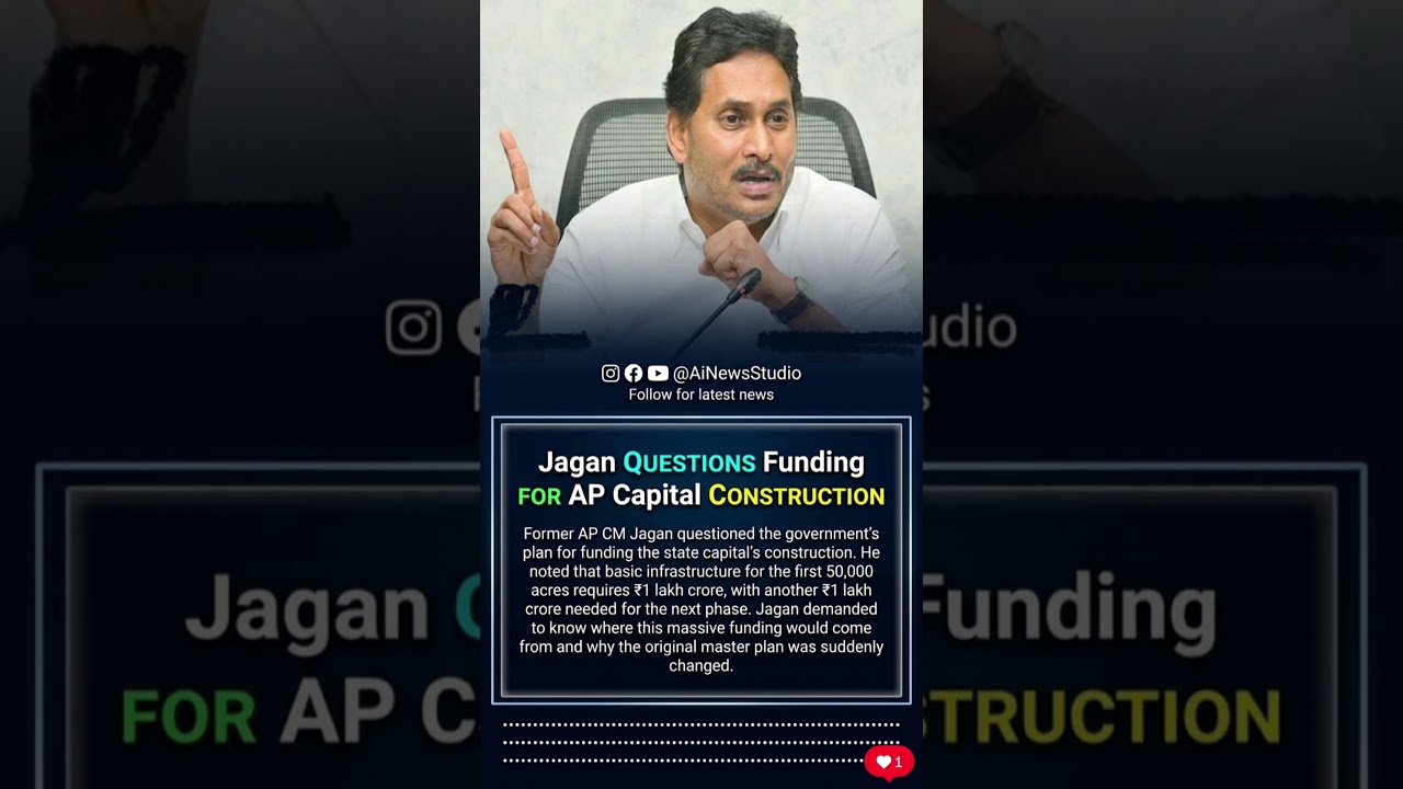 Jagan Questions ₹2 Lakh Crore Funding for AP Capital Construction 🏛️💰