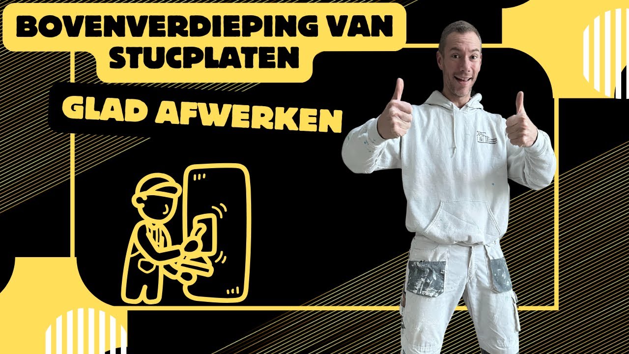 Een hele bovenverdieping van stucplaten mooi glad stucen, gezellig met z’n 3tjes   |  Stucvlog #72