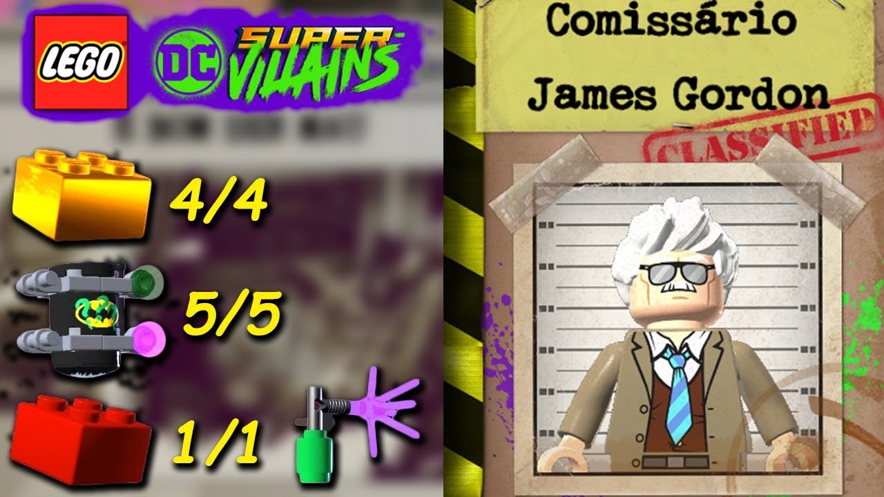 LEGO DC Super Villains #75 É BOM SER MAU 100% MINIKITS GRAFITE PERSONAGEM E BLOCO VERMELHO Dublado