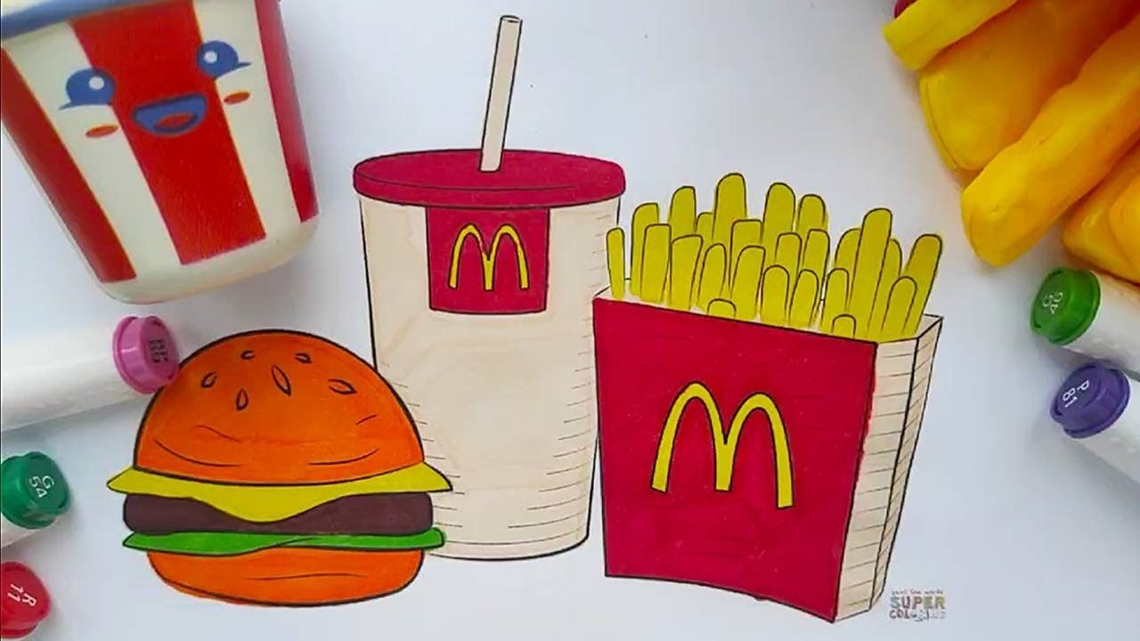 how to draw McDonald's colorful world#art #relaxing #drawing