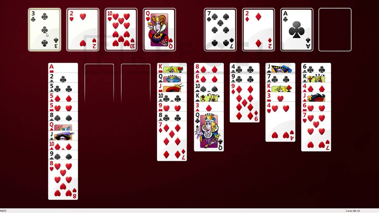 Solution to freecell game #2075 in HD