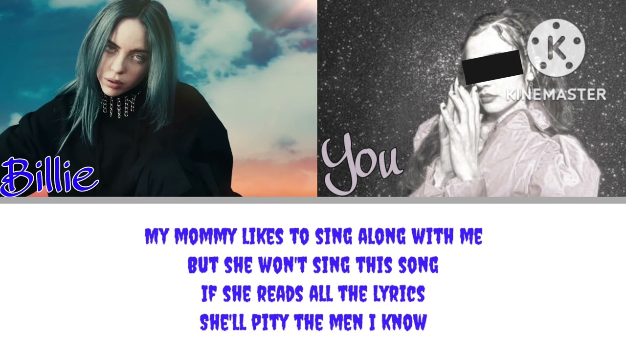 Bad guy [Karaoke duet] color coded lyrics billie eilish