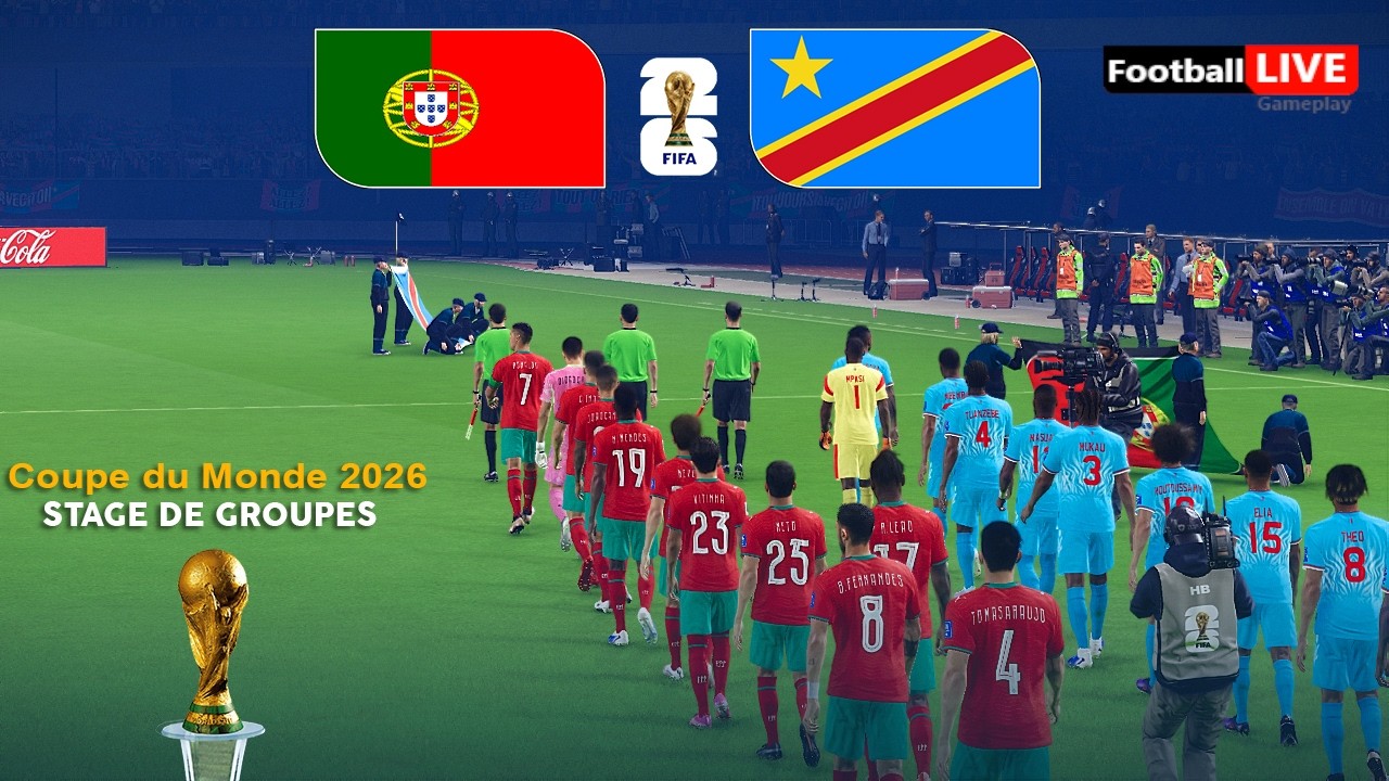 PORTUGAL vs RD CONGO - Coupe du Monde FIFA 2026 Phase de groupes | Match complet | Simulation PES