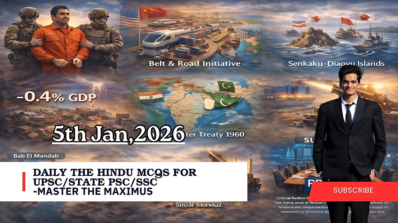 The Hindu Daily MCQs for UPSC/State PSCs/SSC -5th Jan,2026 | DNA Current Affairs Quiz #upsc2026