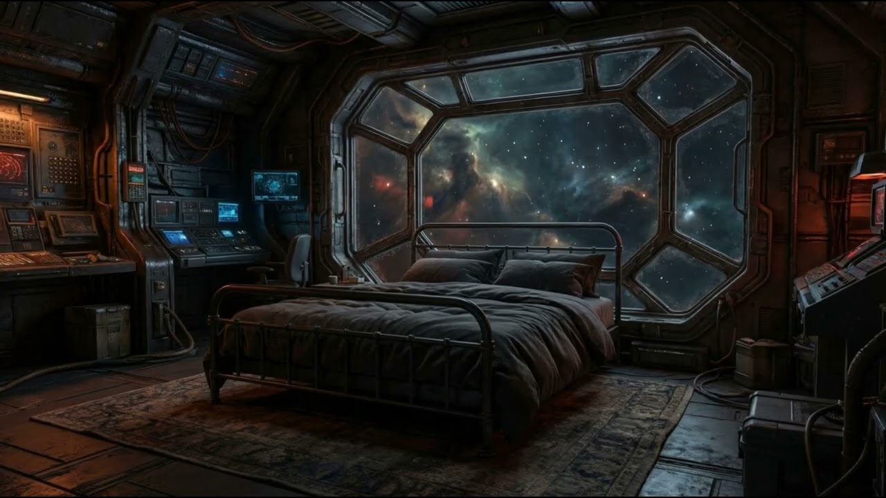 Sleep Pod in Deep Space 🚀 | 8 Hours of Calm Spaceship Hum for Deep Sleep