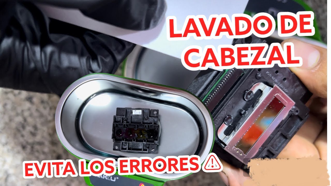 Lavado de cabezal pasó pasó con una lavadora ultrasonido - Epson L220