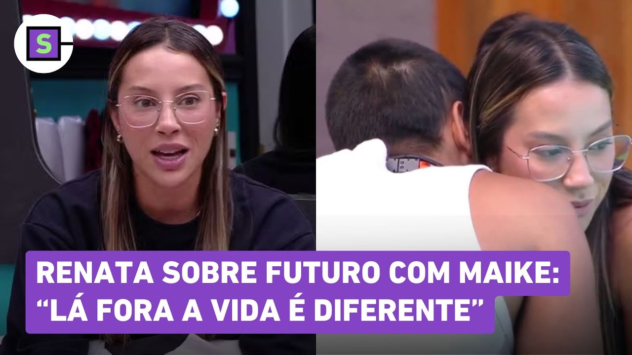 BBB 25: Renata AVALIA possível relação com Maike e diz que fora da casa as coisas são diferentes
