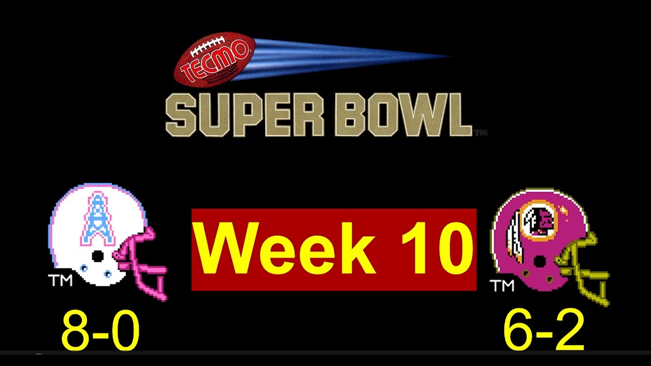 Tecmo Super Bowl (NES): Хьюстон Ойлерз против Вашингтон Редскинс, 10-я неделя.