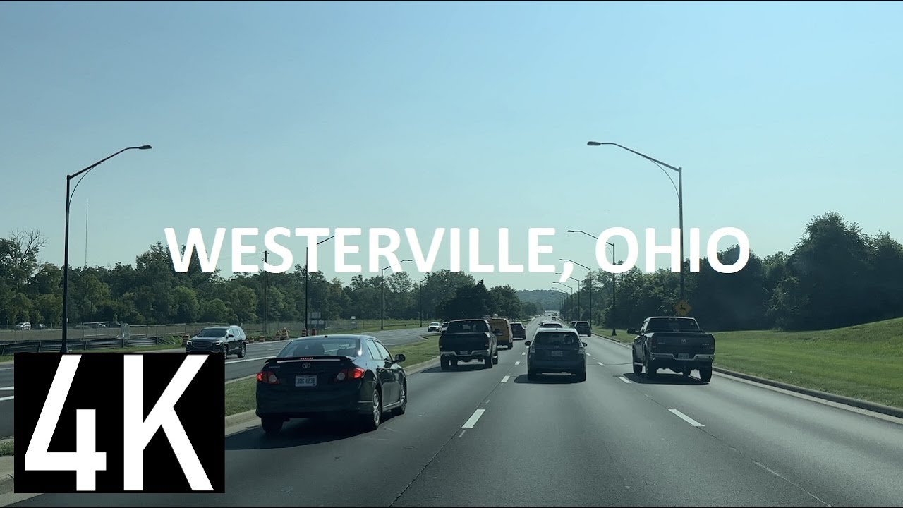 Westerville, Ohio 4K Street Tour - Driving to Downtown Westerville