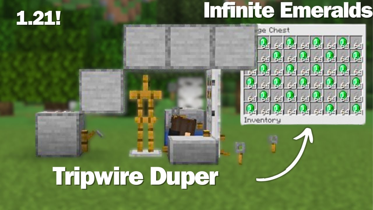 Minecraft Easy Tripwire Hook + Emerald Farm 1.21+