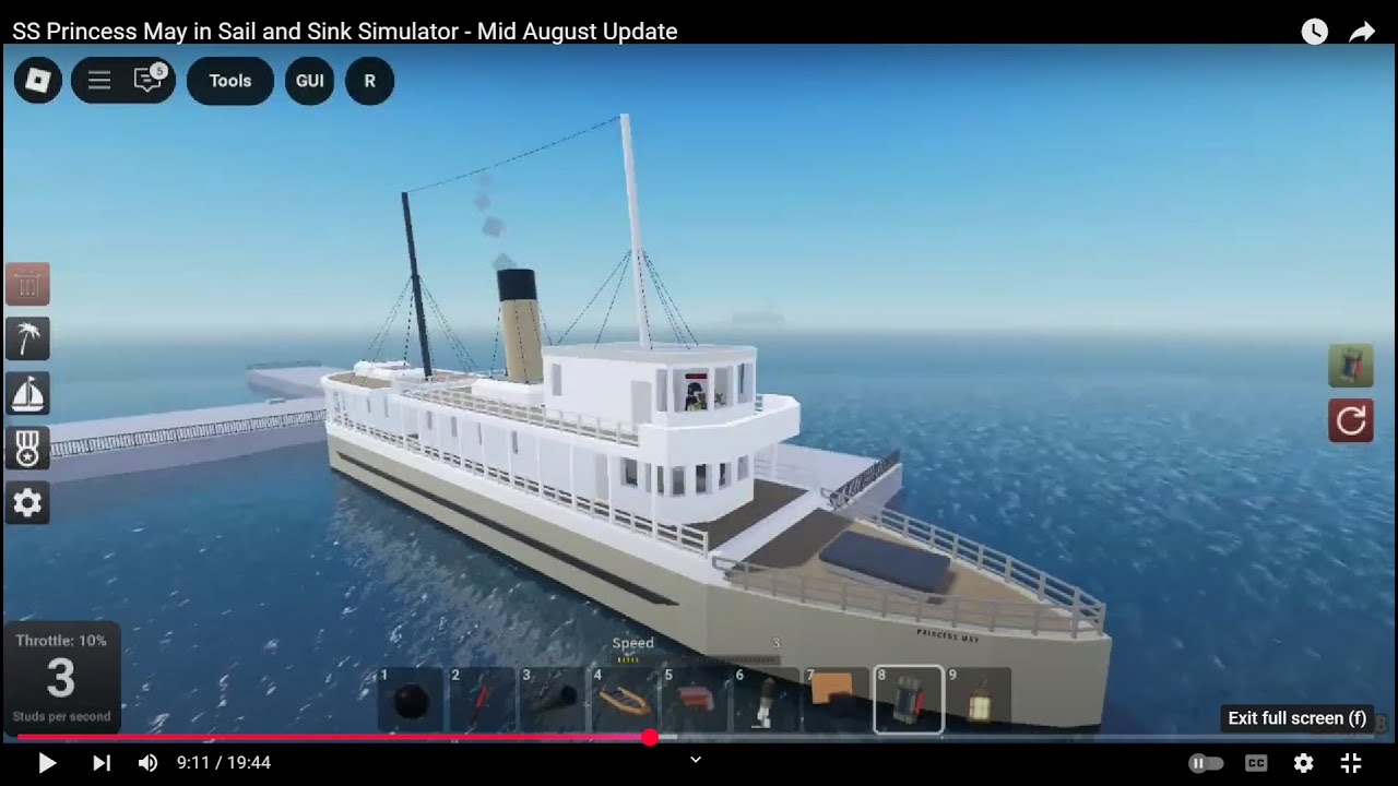 SS Princess May Incident in Sail and Sink Simulator - Mid August Update