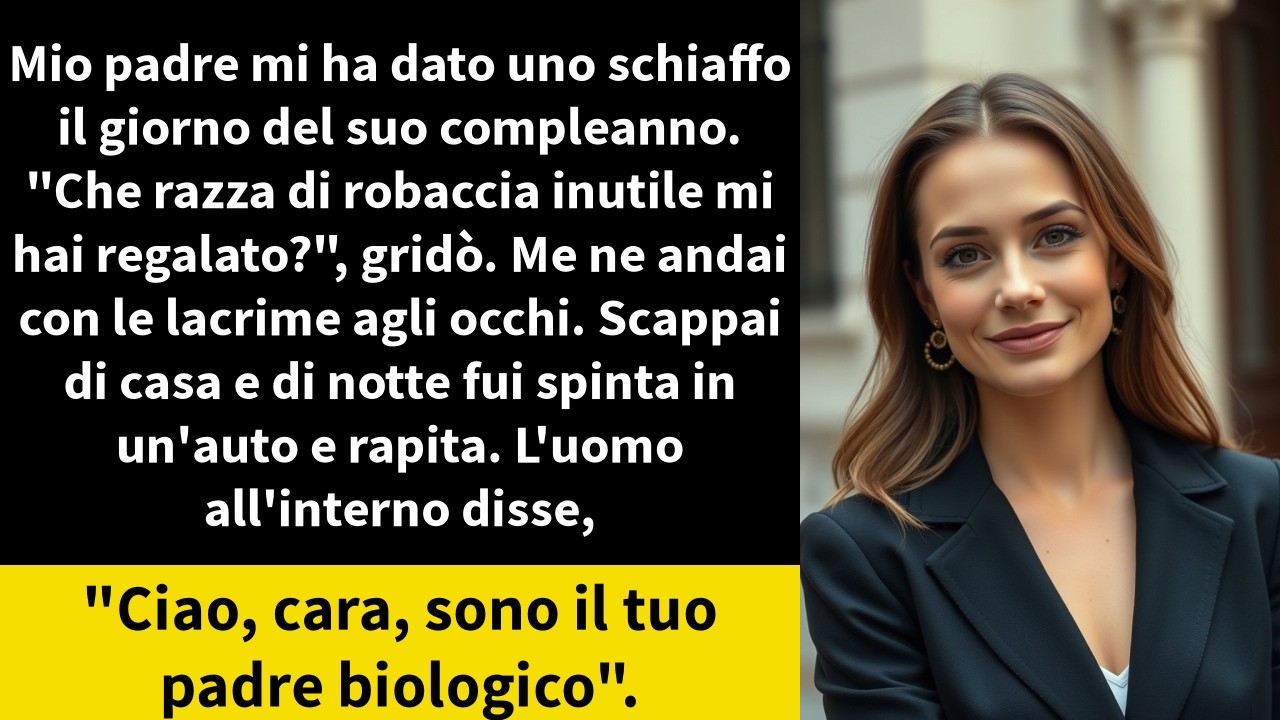 Mio padre mi ha dato uno schiaffo il giorno del suo compleanno. 