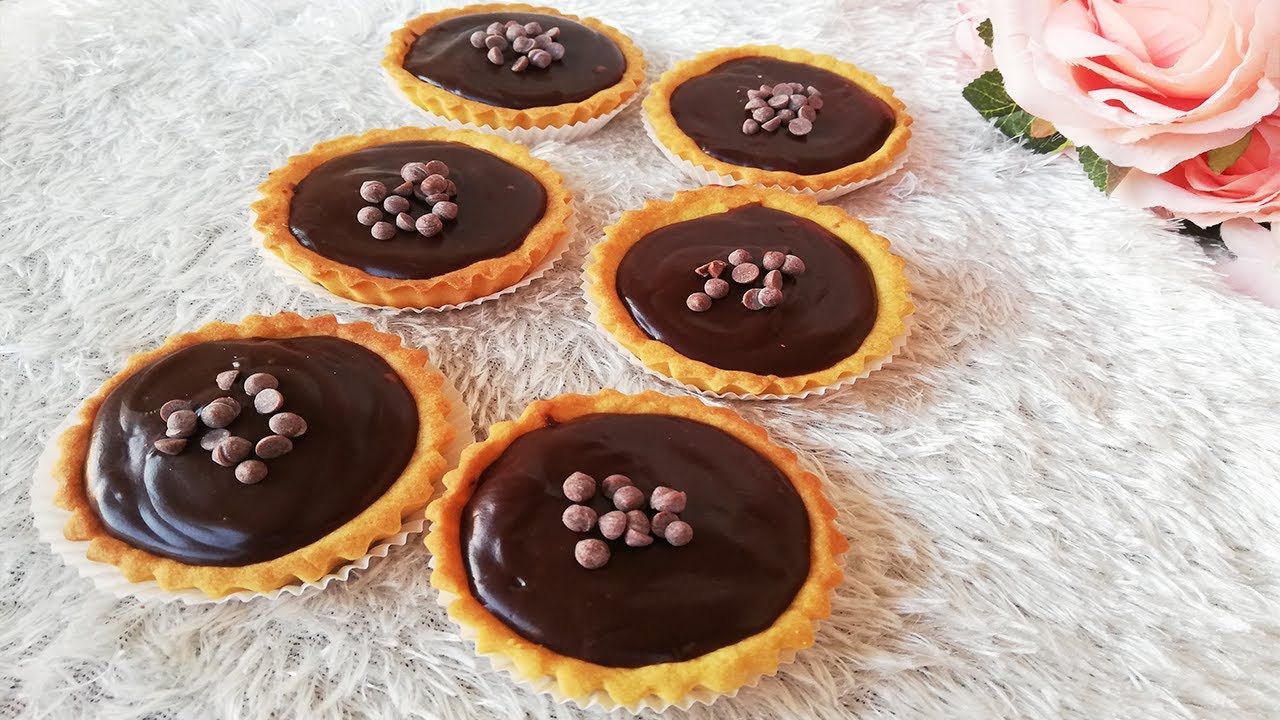 تارتولات الشكلاطة و الموز 🥧😋قرمشة و بنة تهبل Tartelette au ||chocolat