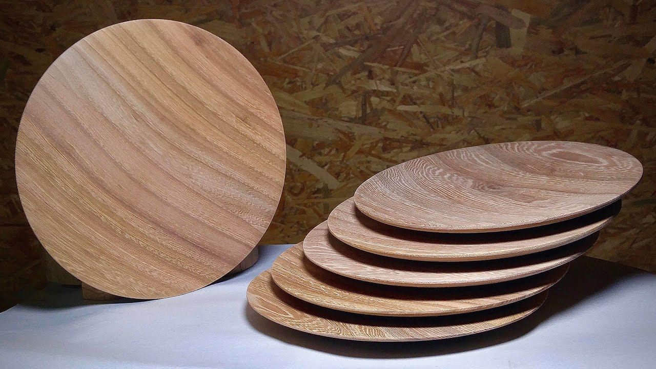 Making a  simple wooden plate🍽