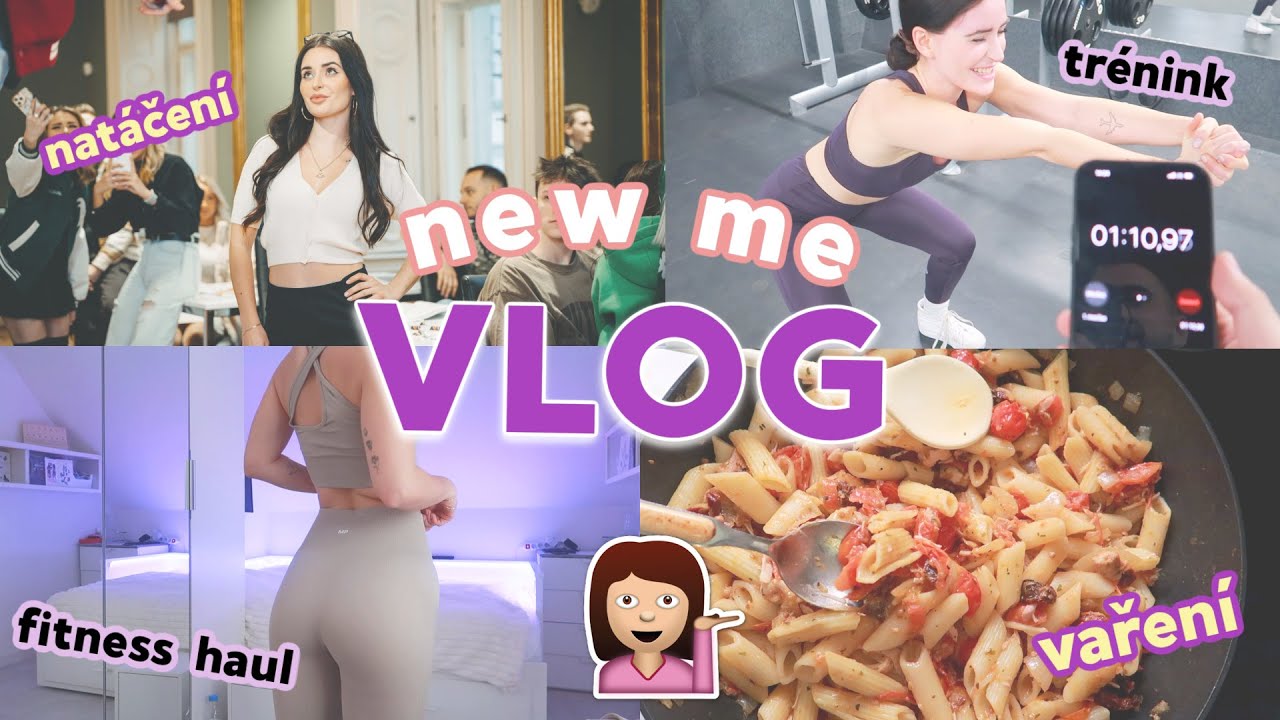 NOVÝ ZAČÁTEK? VLOG II trénink na zadek, fitness haul, vaření, natáčení klipu
