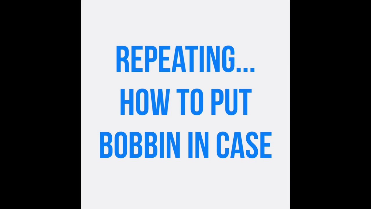 How to put the bobbin in the bobbin case in the Juki sewing machine