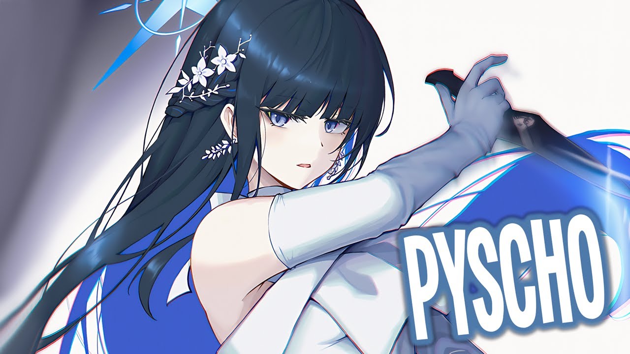 Nightcore - Psycho (Lyrics) (RIELL & Besomorph)