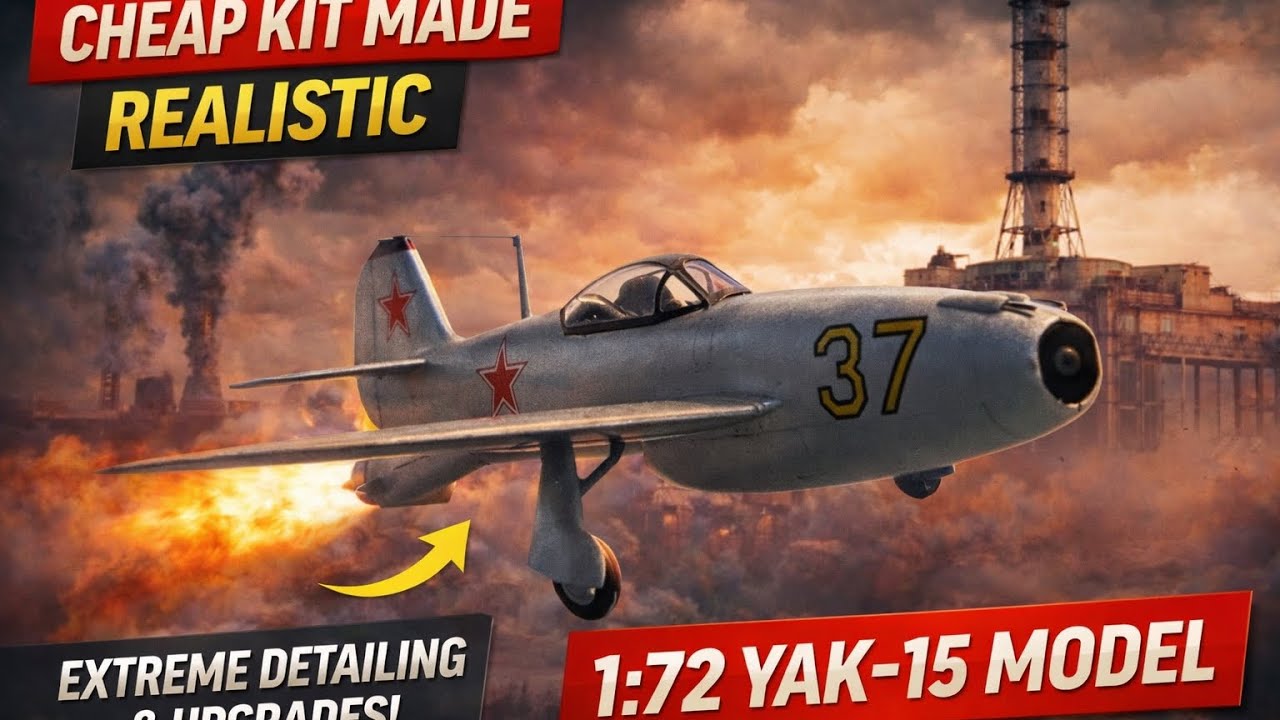 PM Model Yak-15 Yakovlev Plane Model 1:72 Scale Timelapse