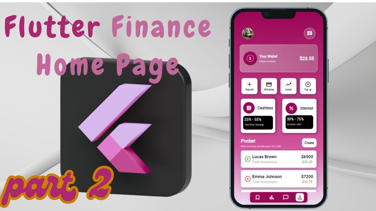 Flutter Wallet App – Clean & Modern Home Screen UI  Part 2