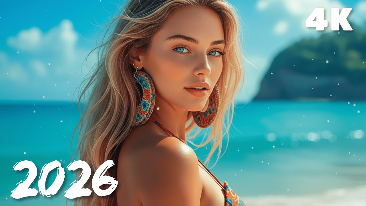 Blue Water Reflection 💧 Chill Deep House Tropical Summer Calm Therapy 4K UHD 2026 | Blue Shore Beats