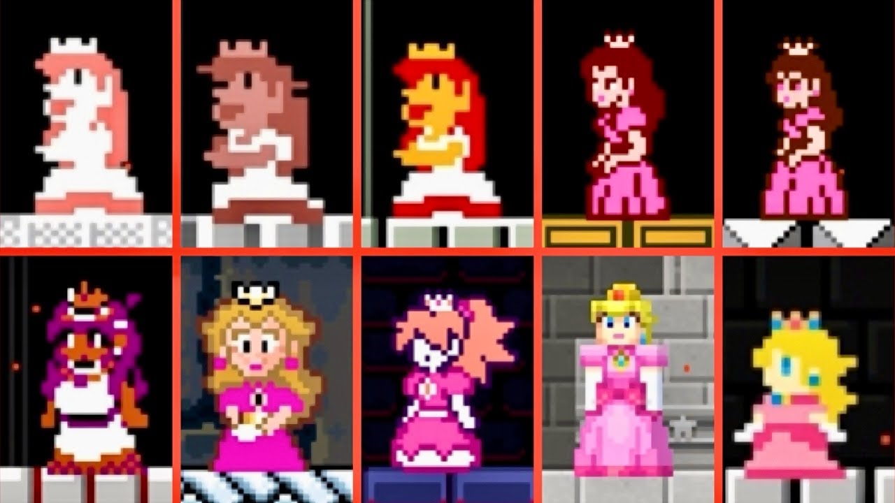 Evolution of PEACH in Super Mario Bros. Remastered - 4K