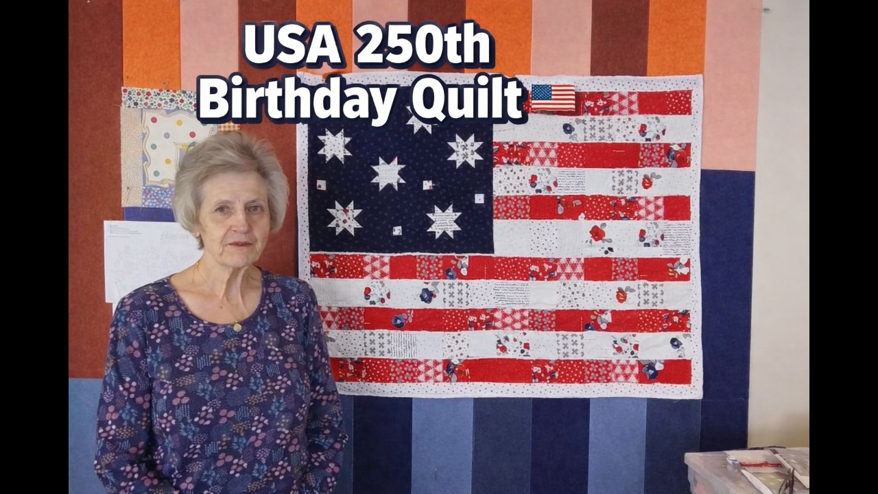 Finishing My USA 250th Birthday Quilt | American Flag Wall Hanging