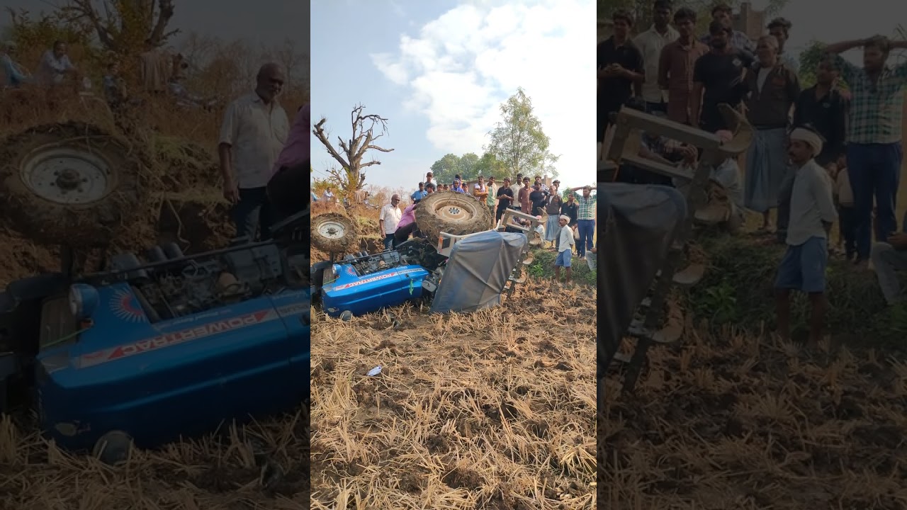 very dangerous tractor accident in farm 😭😭😭