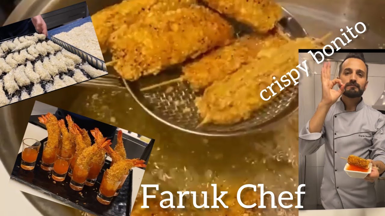 Angler fish with crispy bonito and sauce Faruk Chef