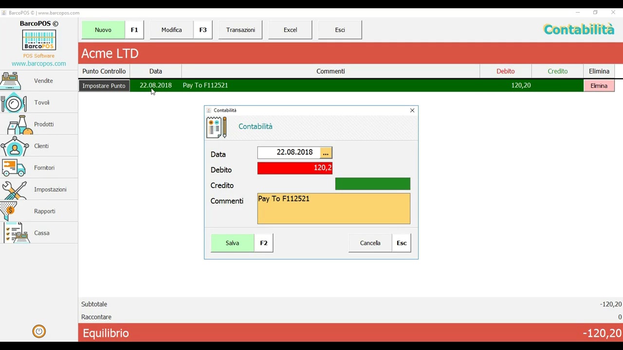 BarcoPOS © Software Registratore di Cassa Gratis