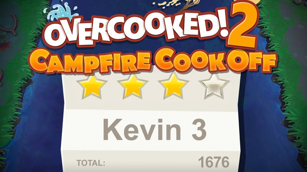 Overcooked 2. Campfire Cook Off. Kevin 3. 4 Stars. Co-Op