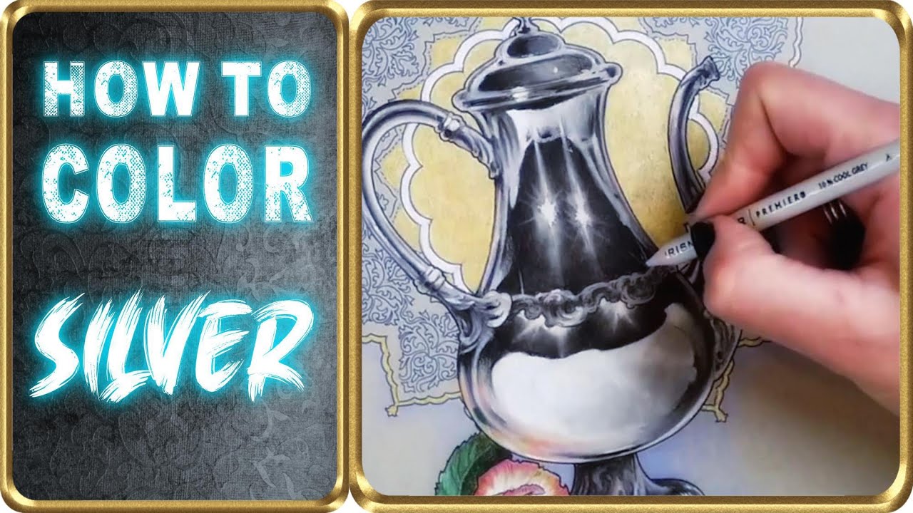 How To Color SILVER / with pencils