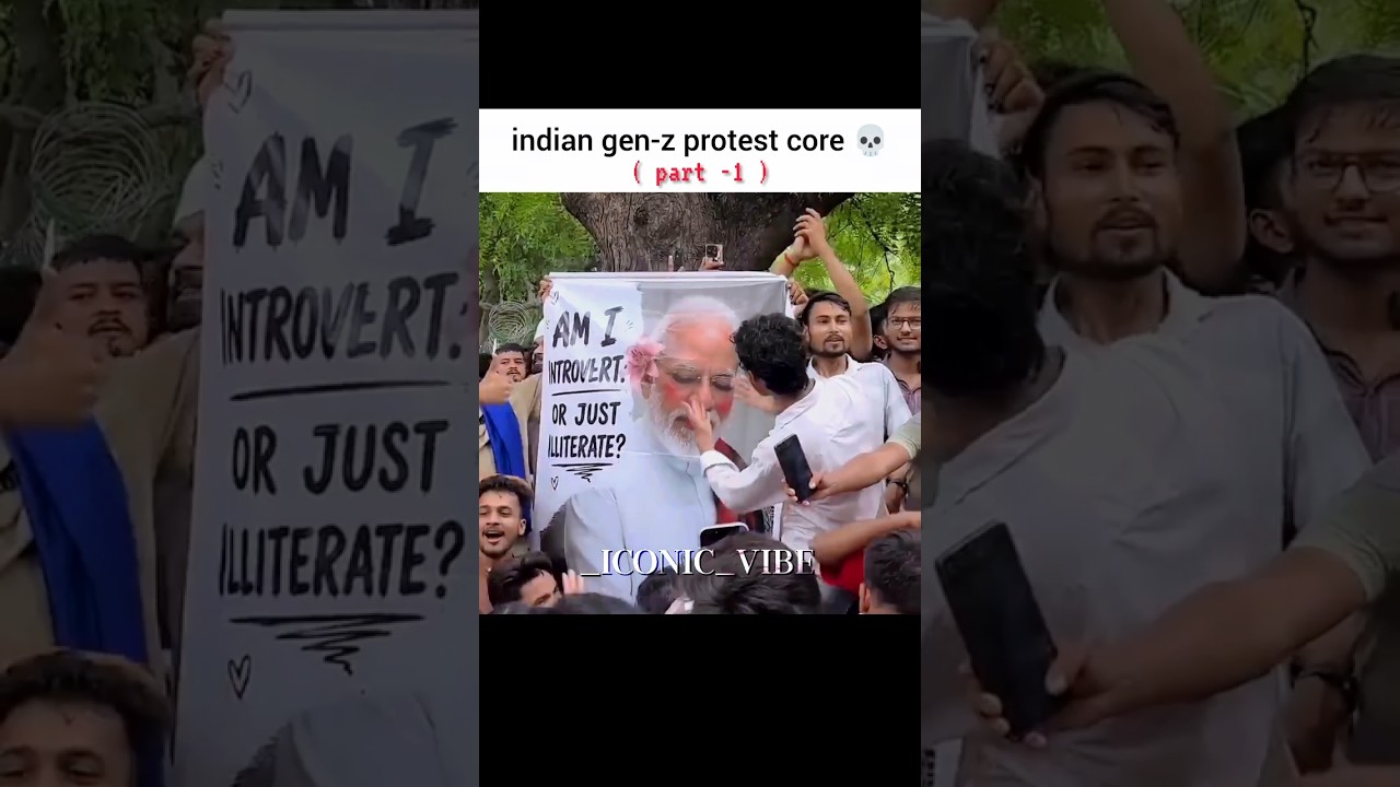 indian gen-z protest core😝💀 #shorts #funny #protest #genz #memes