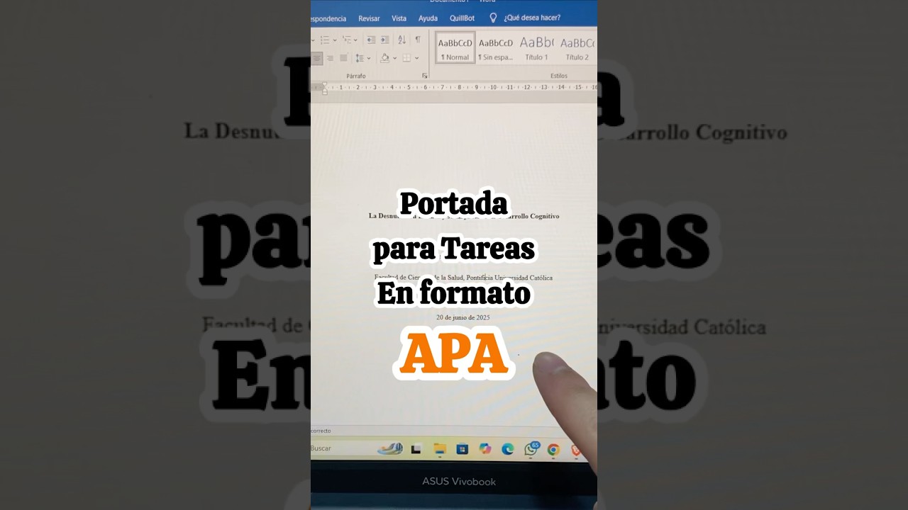 Portada en formato APA 7 - Actualizado #tesis