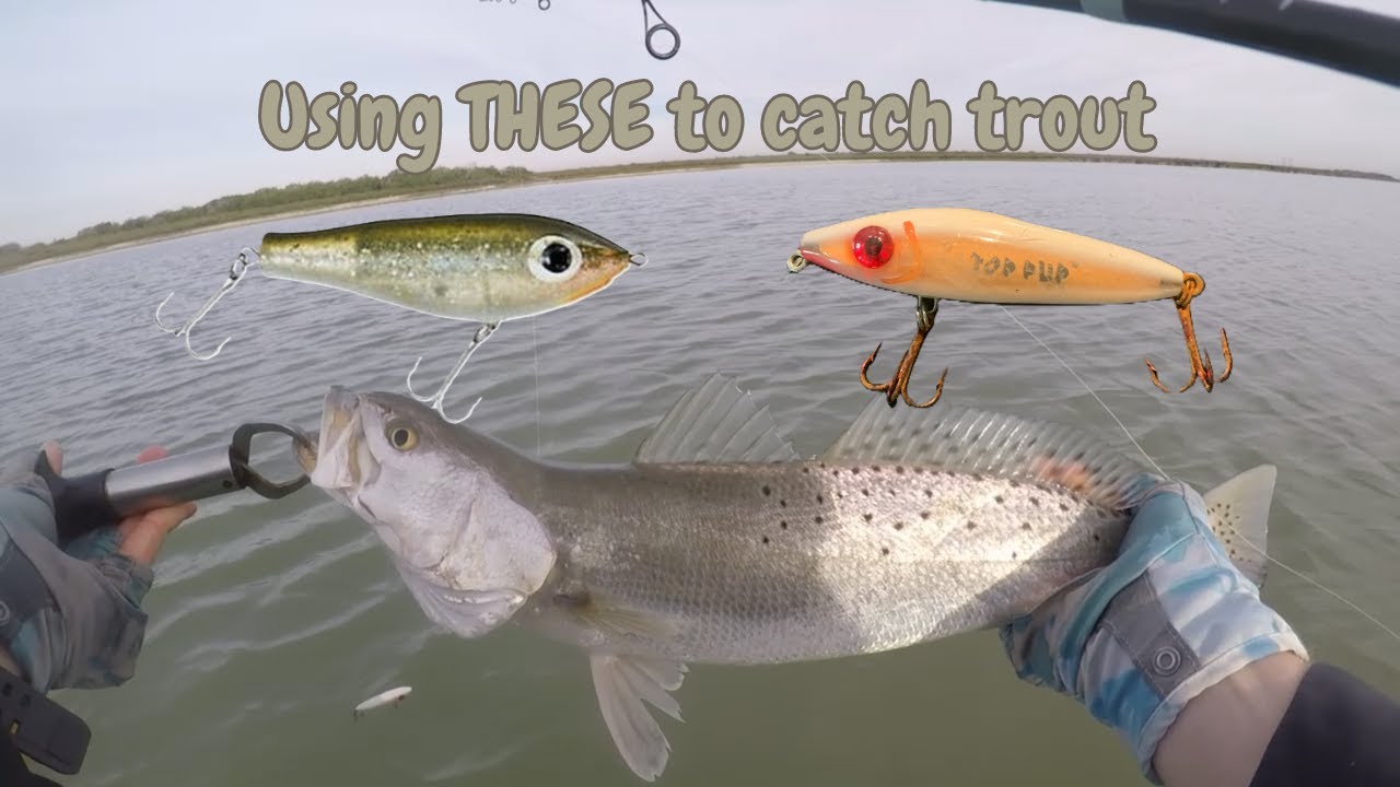 Fishing with a Corky Fat Boy & Top Pup to catch Speckled Trout in Rockport Texas