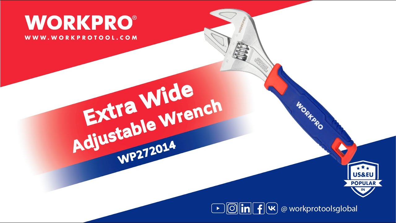 WORKPRO Wrench | Adjustable Wrench | Extra Wide Adjustable Wrench