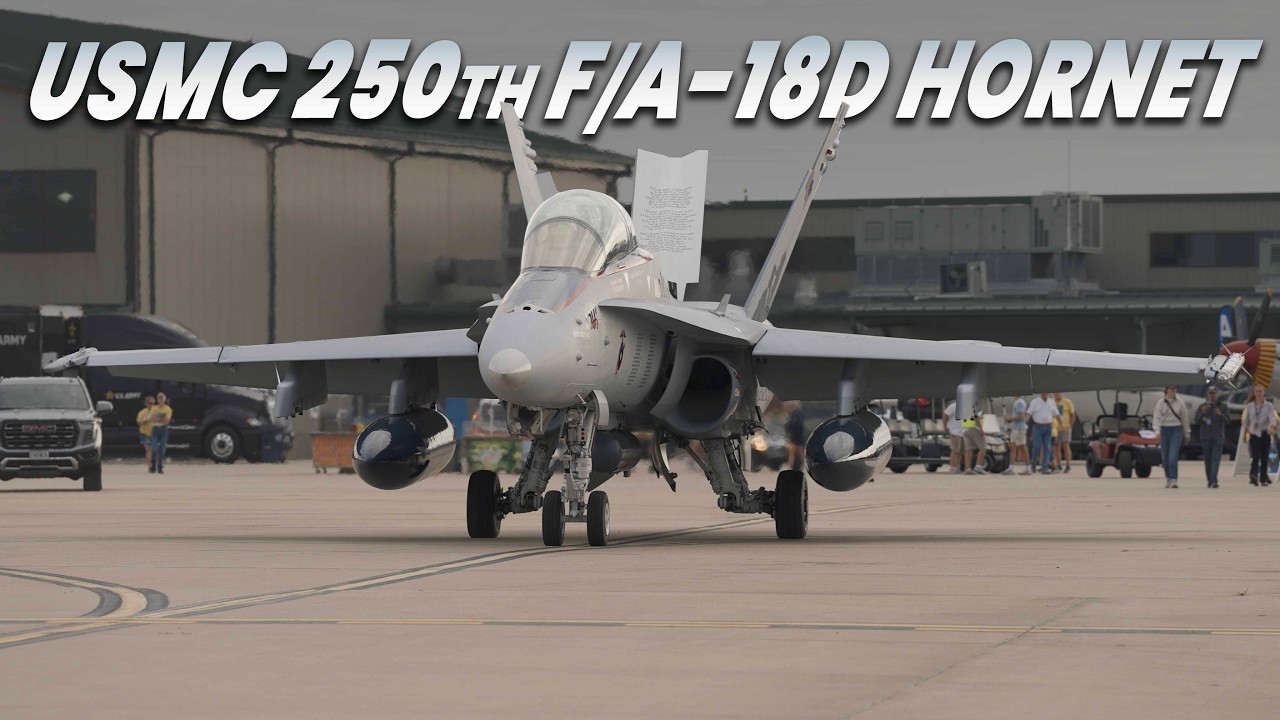 Прогулка по 250-му истребителю F/A-18D Hornet VMFA 112 Cowboys в формате 4k | Авиашоу Wings of Pr...
