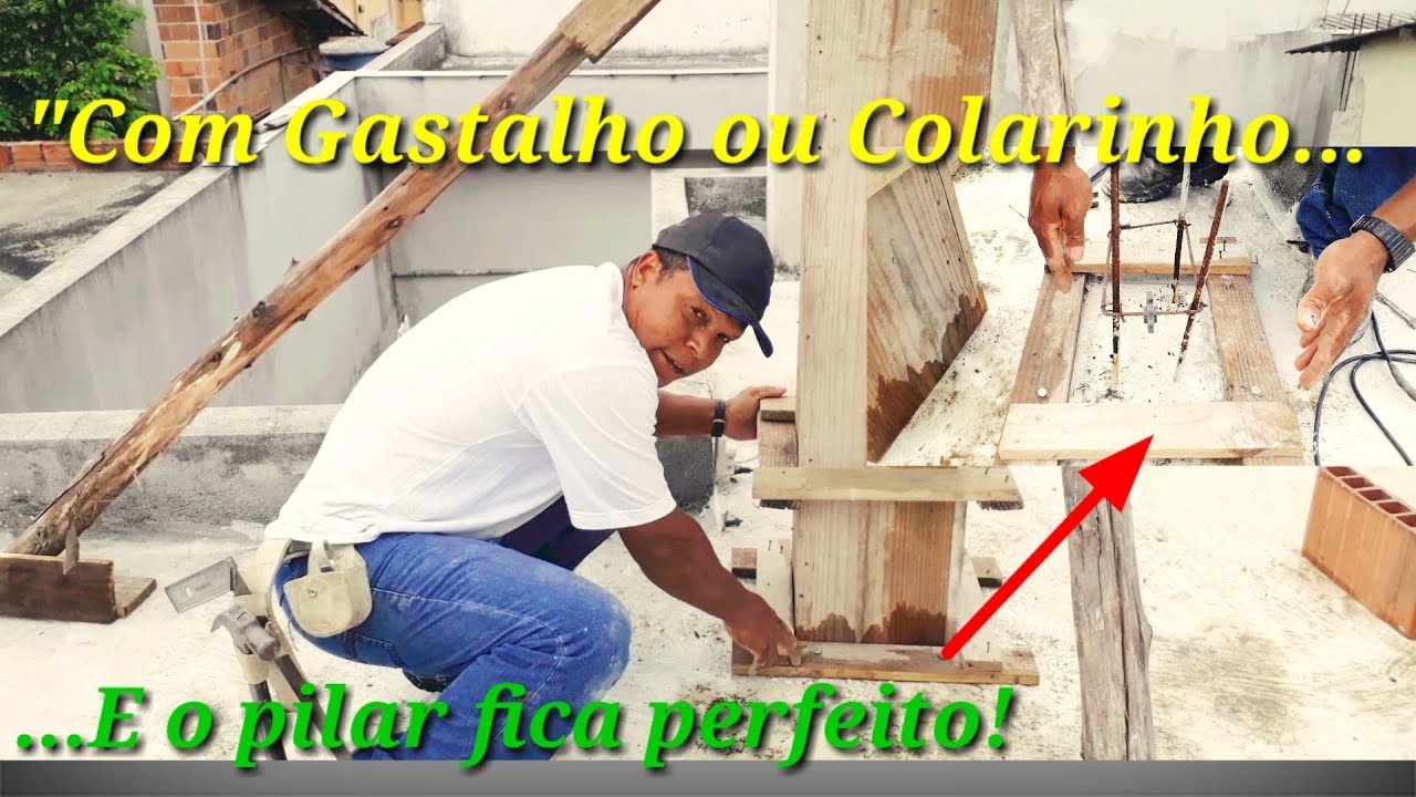 Exclusivo! Nunca mostrado Gastalho ou Colarinho nos pilares passo a passo ! 