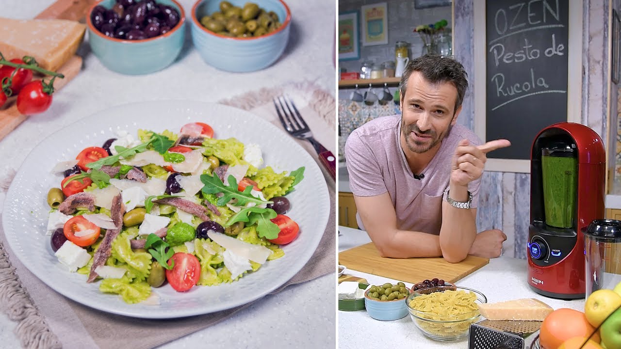 Sos Pesto din Rucola obtinut cu blender-ul cu mixare in vid Ozen, by Chef Nicolai Tand