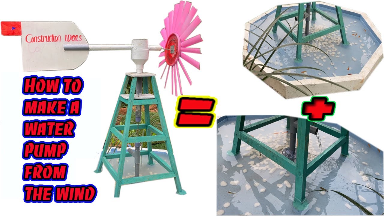 Free Energy - Making Water Pump With Wind Energy - Automatic Aquarium Water Pump