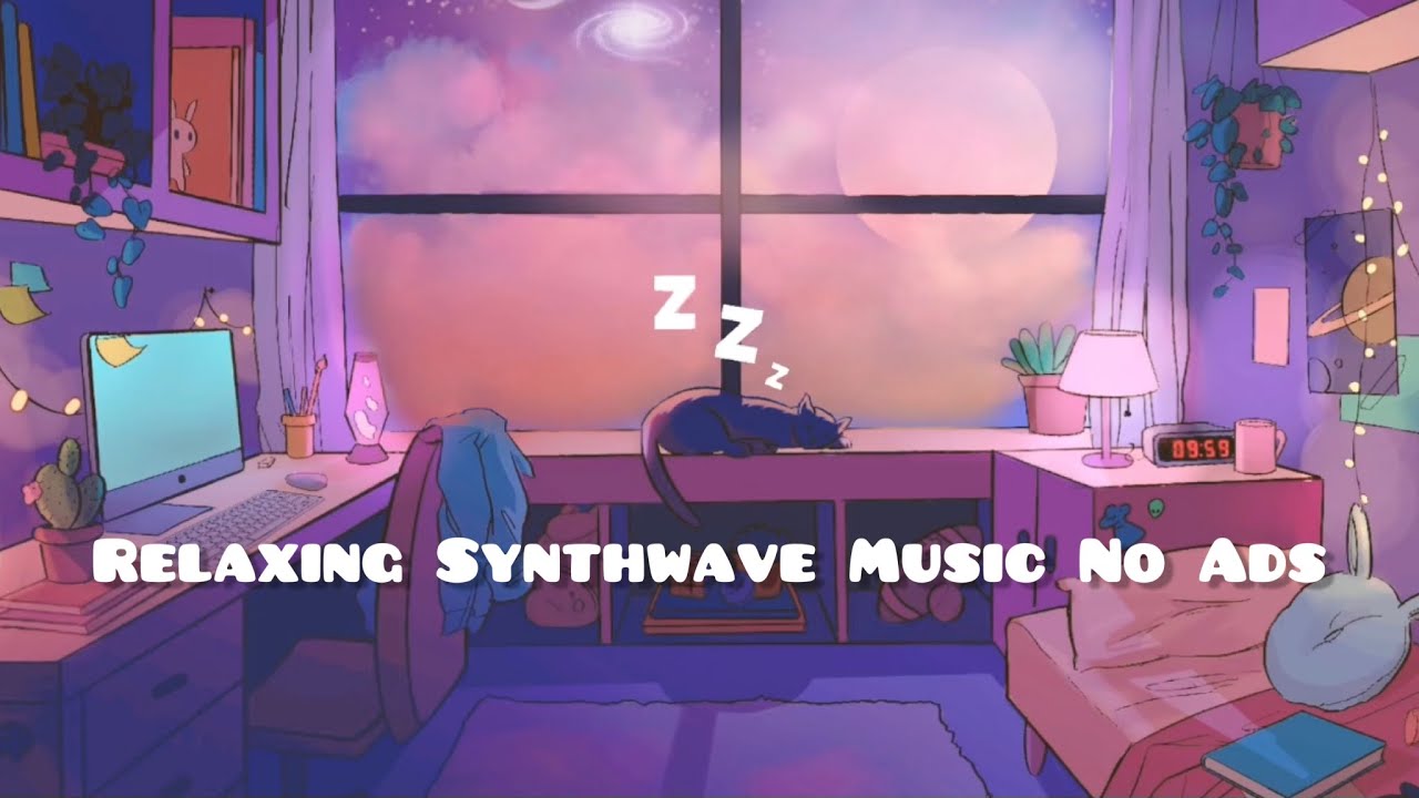 2 Hours Of Relaxing Synthwave Music - No Ads Lofi Dude