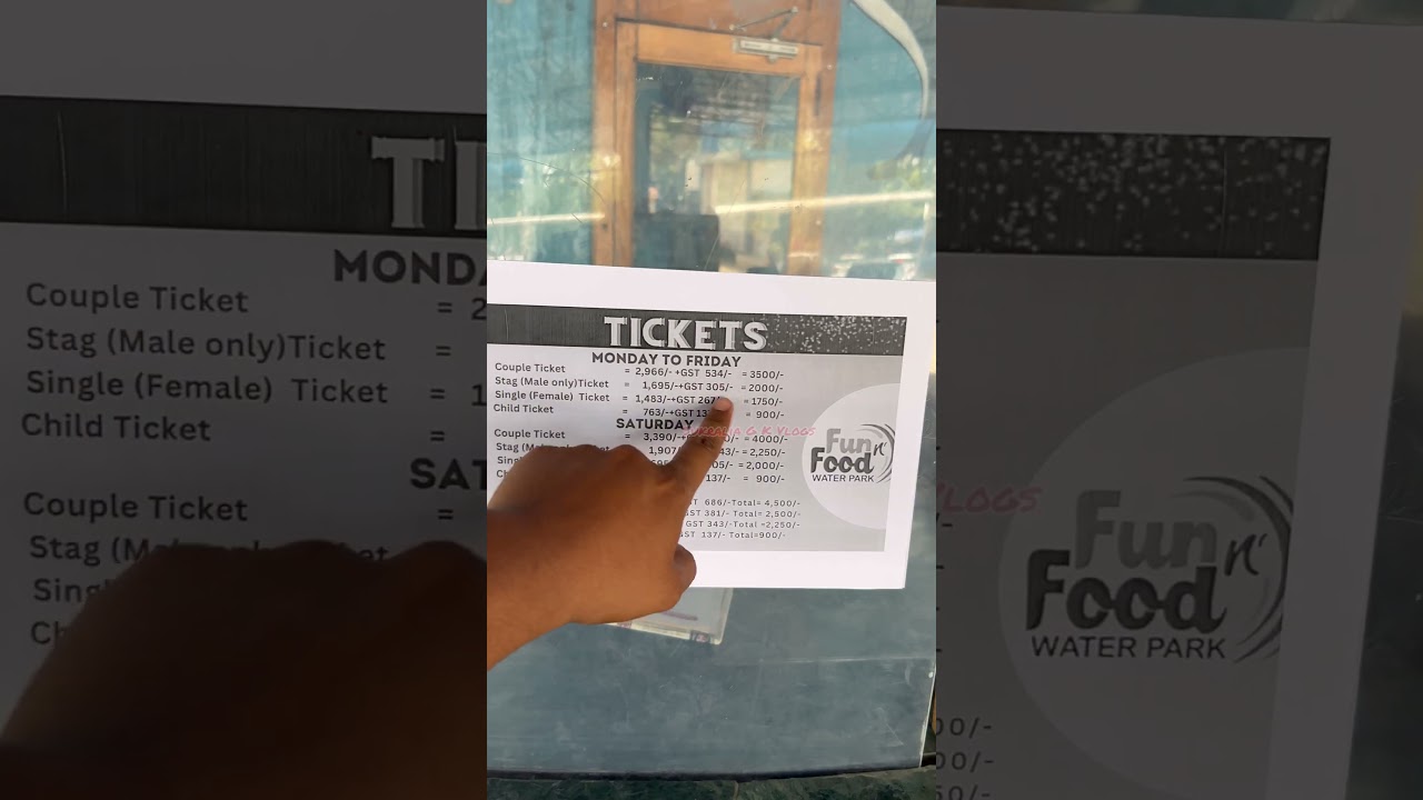 असली टिकट रेट || Real ticket price😡 fun & food village gurugram || gurugram water park 🥶🥵🥶 #shorts
