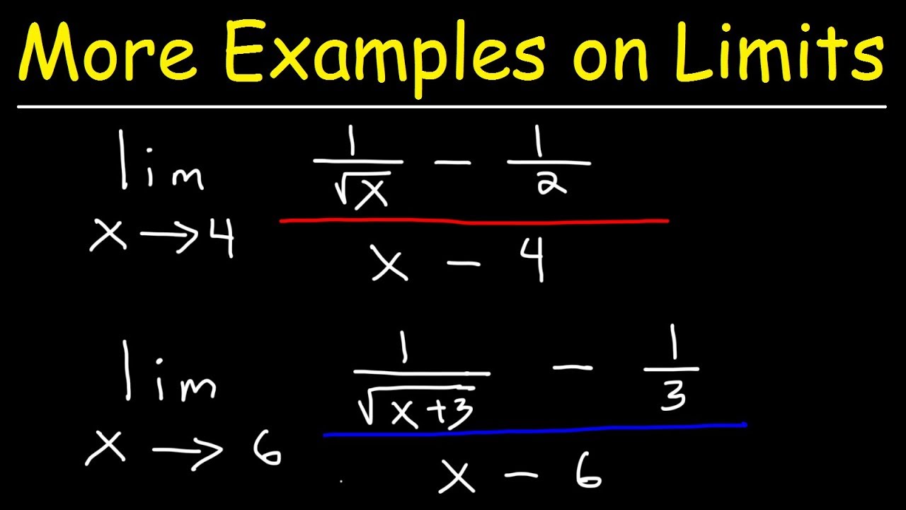 Evaluating Limits With Fractions and Square Roots