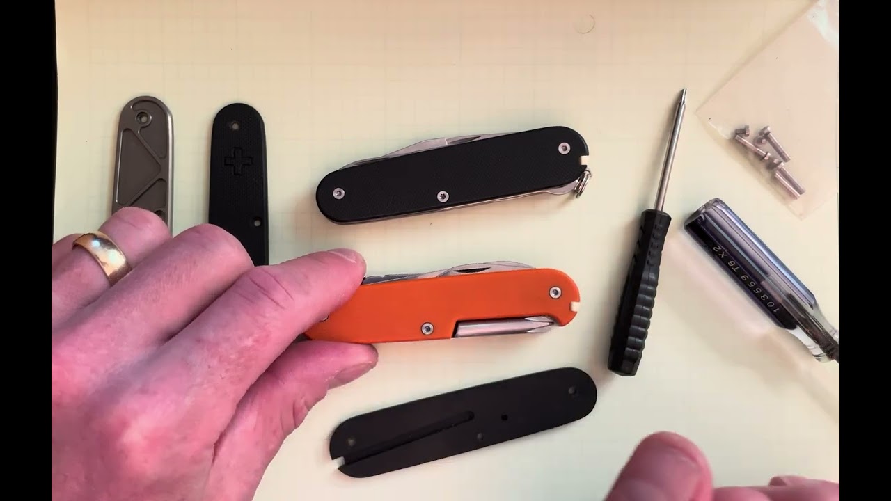 Victorinox Swiss Army Knife Mod Talk: G10 scales!  Good, NOT great