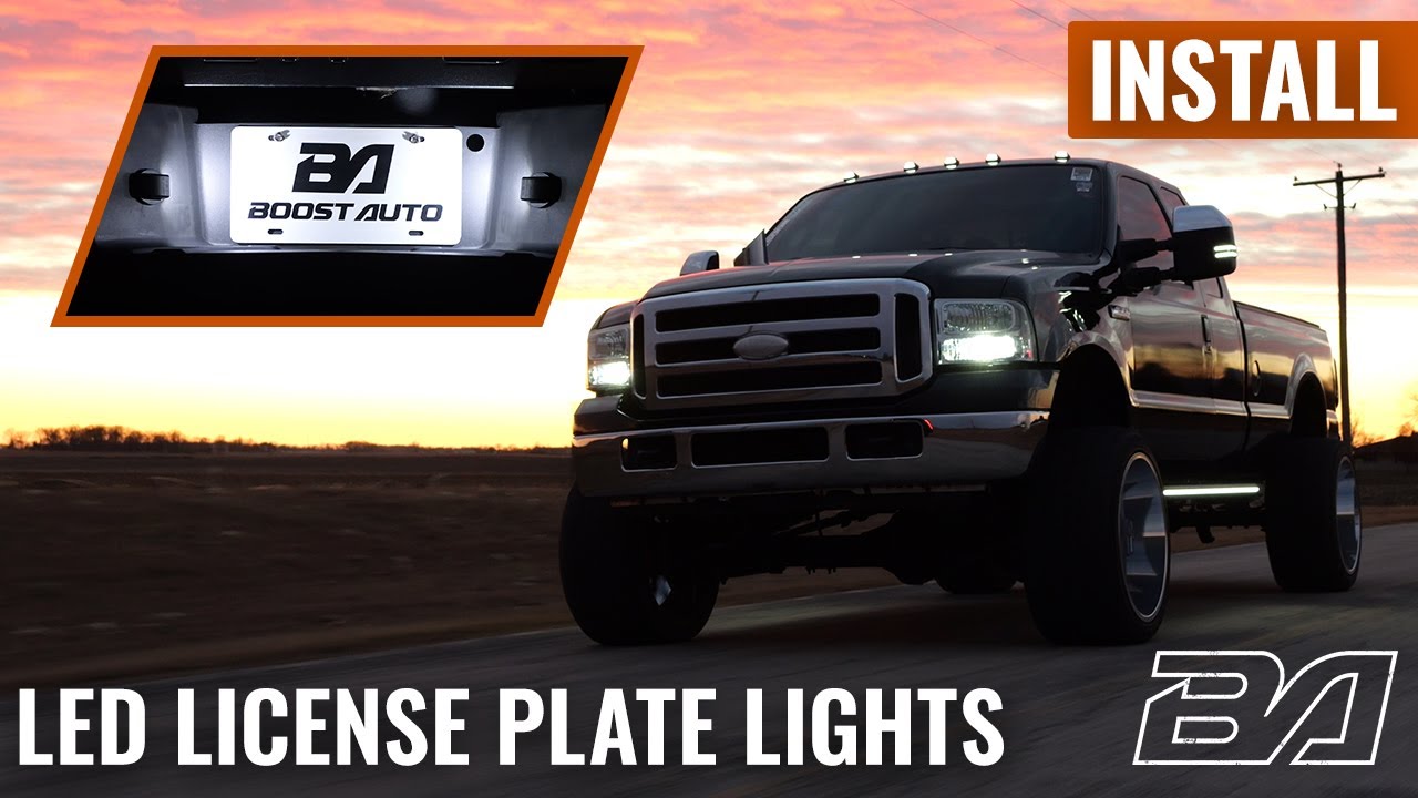 Светодиодная подсветка номерного знака Boost Auto с установкой Plug and Play | Ford F250 F350 Sup...