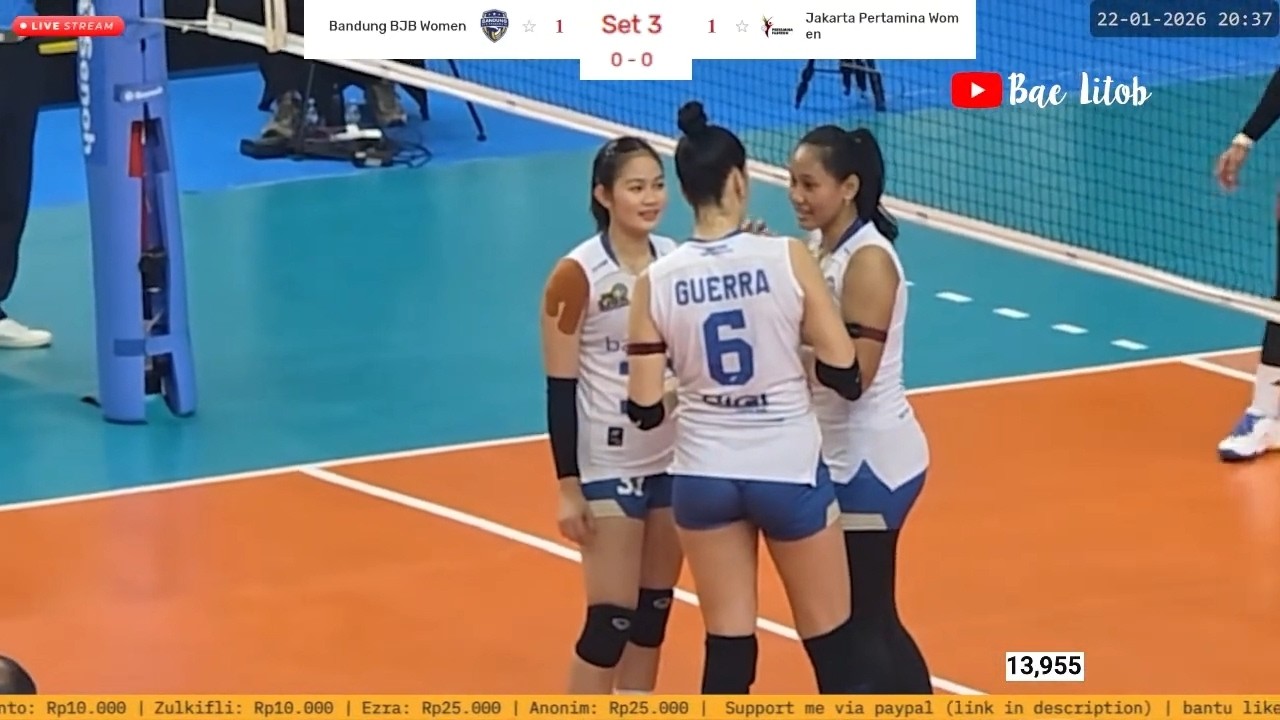 Bandung BJB Tandamata vs Jakarta Pertamina Enduro (tapi cuma pas timeout-nya aja 😁)