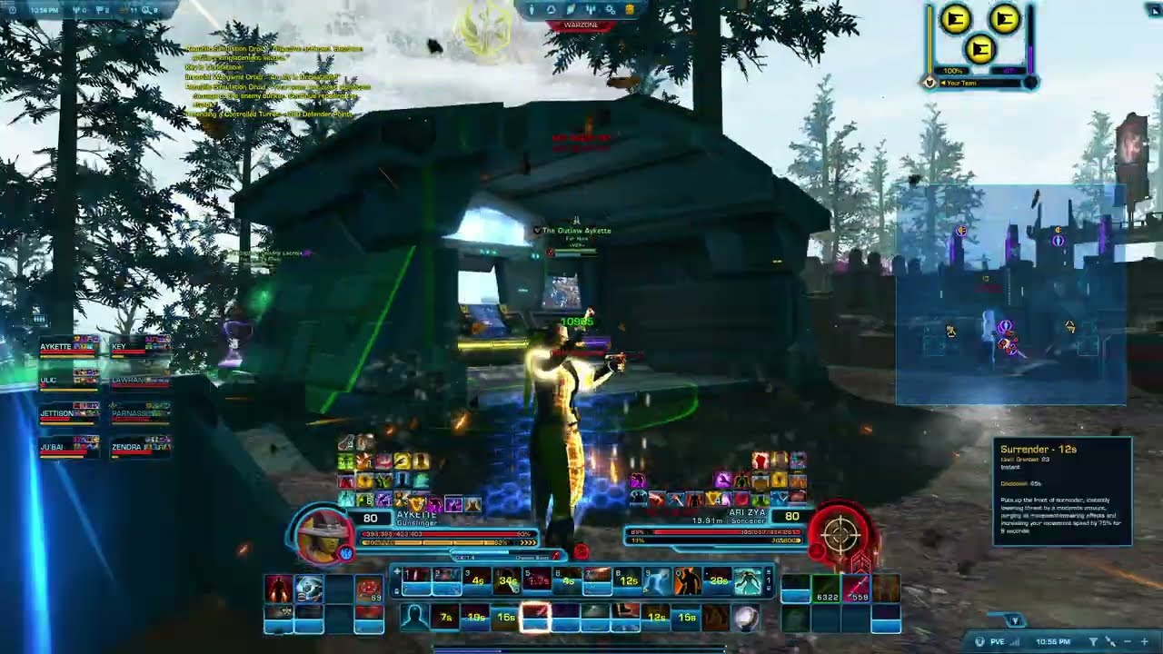 swtor pvp Novare slinger with Davin - fightin for the tripple cap